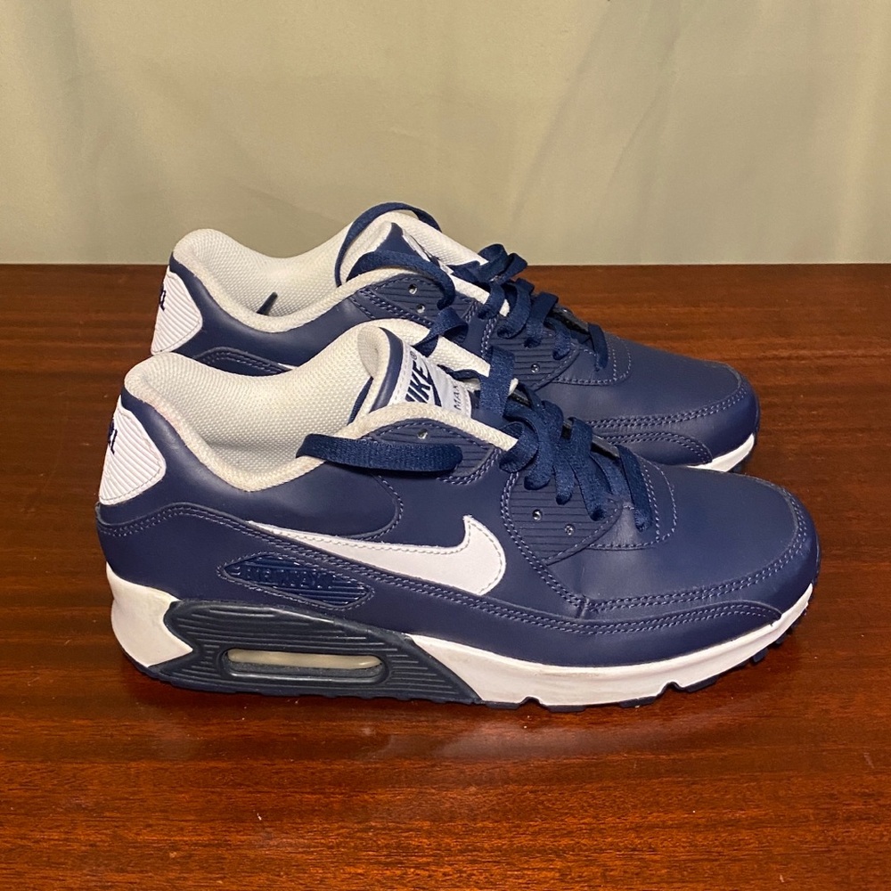 Nike ID Air Max 90 Custom ‘SHIRL’ Navy Blue White 931896-991 Unisex W 9/ Men 7.5
